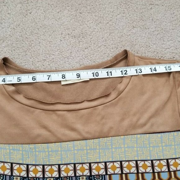 KimiKa Made Baroque Tribal Faux Suede Shift Tunic Dress Sz S - Picture 6 of 8